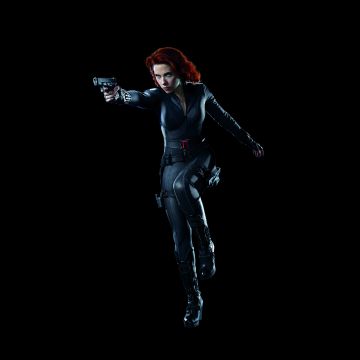 Black Widow, 8K, Scarlett Johansson, Black background, 5K