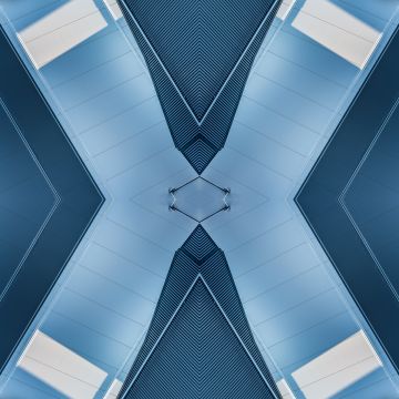 X Illustration, Ceiling, Mirrored, Modern architecture, Indoor, Symmetrical, Pattern, 5K, 8K