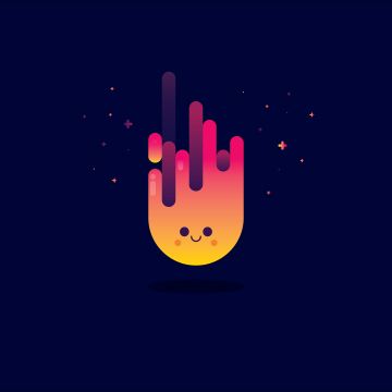 Smiley, Fire, Minimal art, Illustration, Dark background, Simple