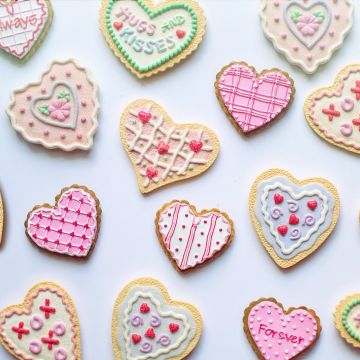 Cookies, Heart shape, Valentine's Day, Romantic, Pink, February