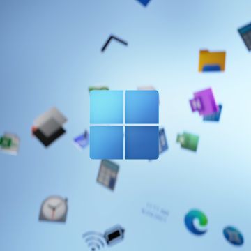 Windows 11, Apps, Stock, Official, Blue background