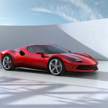 Ferrari 296 GTB, Red cars, 5K, Hybrid sports car, 2022