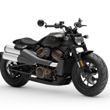 Harley-Davidson Sportster S, White background, Cruiser motorcycle, 2021, 5K, 8K