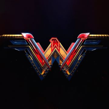 Wonder Woman, Black background, DC Superheroes, AMOLED