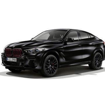 BMW X6 M50i Edition Black Vermilion, Limited edition, Black cars, White background, 5K, 8K, 2021