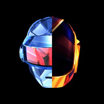 Daft Punk, Helmet, Dark background, Minimal art, Simple