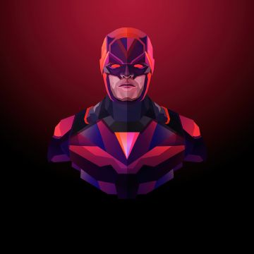 Daredevil, Minimal art, Marvel Superheroes, Dark background, Dark red