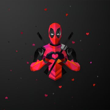 Deadpool, Marvel Superheroes, Dark background, Minimal art, Black background, Simple