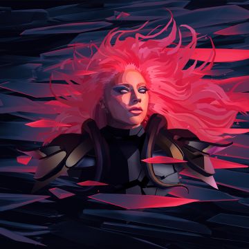 Lady Gaga, American singer, Artwork, Low poly