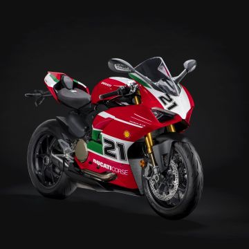 Ducati Panigale V2 Bayliss, 8K, Sports bikes, 5K, 2021, Black background, 