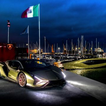 Lamborghini Sián FKP 37, Tecnomar for Lamborghini 63, Superyacht, Motor yacht, Luxury yacht, 2021, 5K
