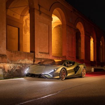 Lamborghini Sián FKP 37, Hybrid cars, Sports cars, 2021, 5K
