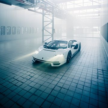 Lamborghini Countach LPI 800-4, White, Hybrid cars, Electric Sports cars, 2022, 5K