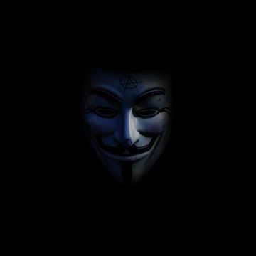 Anonymous, Dark background, Mask, AMOLED