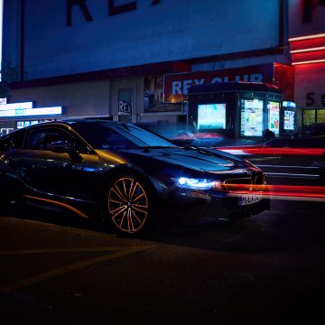 BMW i8 Ultimate Sophisto Edition, Night, Urban, 5K