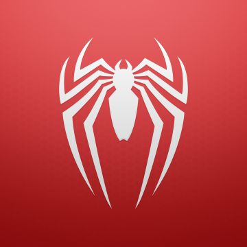 Marvel's Spider-Man, Logo, Red background, Marvel Comics, Minimalist, PS4, Spiderman, Simple