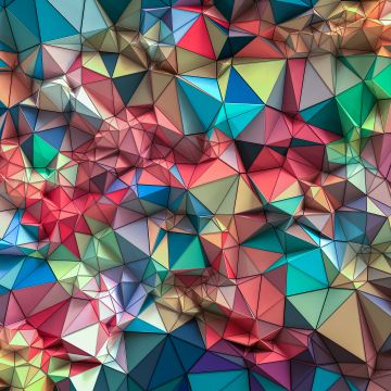 Triangles, 3D background, Colorful, Shapes, Geometric