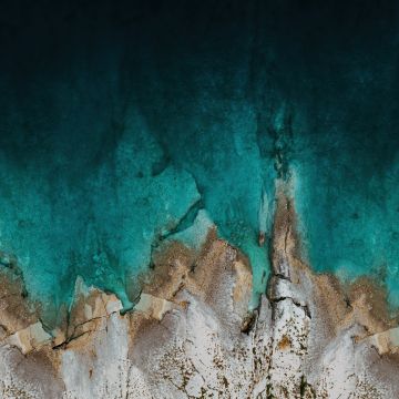 Rocks, Mi Pad 5 Pro, Aerial view, Drone photo, Seashore, Stock