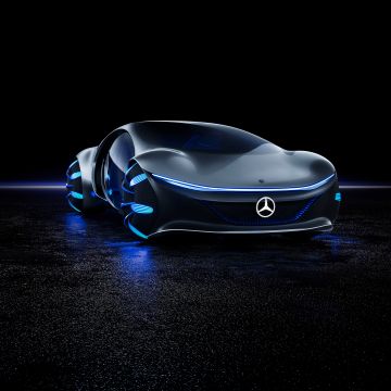 Mercedes-Benz VISION AVTR, Dark aesthetic, Concept cars, Black background, 2020, 5K, 8K