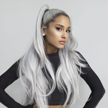 Ariana Grande, Portrait, American singer, White background, 5K