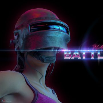 PUBG helmet, Game Art, PlayerUnknown's Battlegrounds, Female player