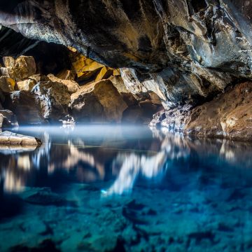 Grjótagjá, Iceland, Lava Cave, Hot Spring, Natural Phenomena, Famous Place, Tourist attraction, 5K