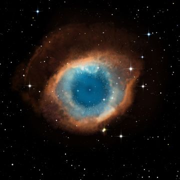 Helix Nebula, Dark background, Constellation, Galaxy, Astronomy, Stars, Eye Illustration, Cosmos, 5K, 8K