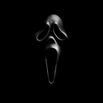 Ghostface, AMOLED, Scream, 2022 Movies, Horror Movies, Thriller, Black background, Scary, Mask