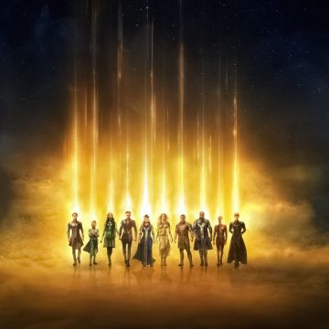 Eternals, 2021 Movies, Ajak, Thena, Ikaris, Sersi, Gilgamesh, Phastos, Dane Whitman, Kingo, Makkari, Druig, Sprite, Marvel Superheroes