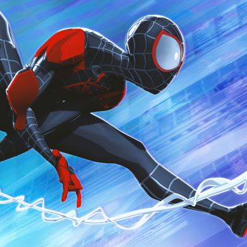 Miles Morales, Spider-Man: Into the Spider-Verse, Digital Art, Spiderman