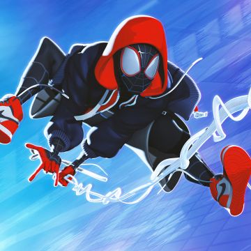 Miles Morales, Spider-Man: Into the Spider-Verse, Digital Art, Marvel Comics, Marvel Superheroes, Spiderman