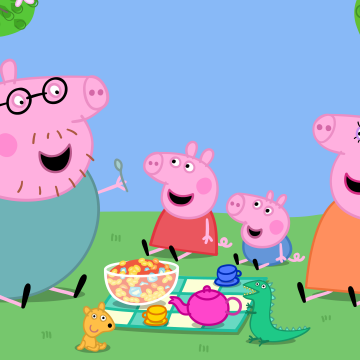 Peppa Pig family, Cartoon, TV series, Daddy Pig, Mummy Pig, George Pig