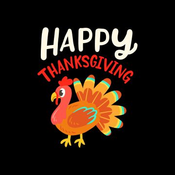Happy Thanksgiving, AMOLED, Thanksgiving Day, Black background, 5K