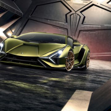Lamborghini Sian, 8K, Hybrid sports car, 5K