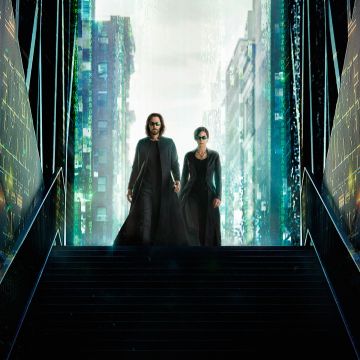 Keanu Reeves, Carrie-Anne Moss, The Matrix Resurrections, Neo, Trinity, 2021 Movies