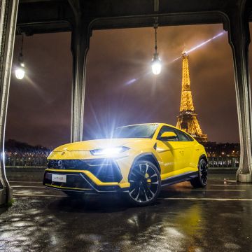 Lamborghini Urus, Anniversary, 2021, Paris, France, Night