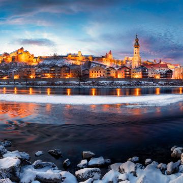 Burghausen, Town, Salzach River, Germany, 5K, 8K