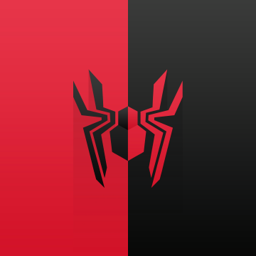 Spider-Man, Logo, Red background, 5K, 8K, Spiderman, Simple