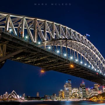 Sydney Harbour Bridge, Night, Cityscape, Modern architecture, Sydney, Australia