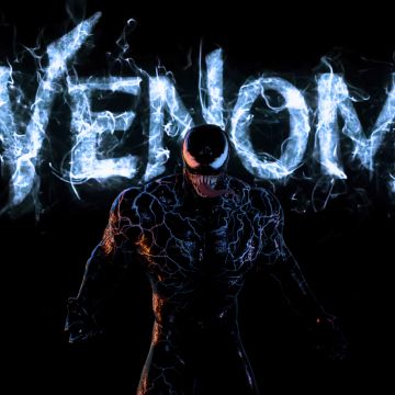 Venom, Marvel Comics, Marvel Superheroes, Black background, Digital Art, 5K