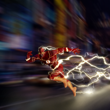 The Flash, Marvel Superheroes, Lightning, Marvel Comics, Digital Art