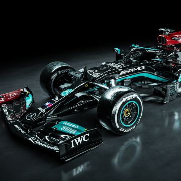 Mercedes-AMG F1 W12 E Performance, Formula One cars, Formula E racing car, Dark background