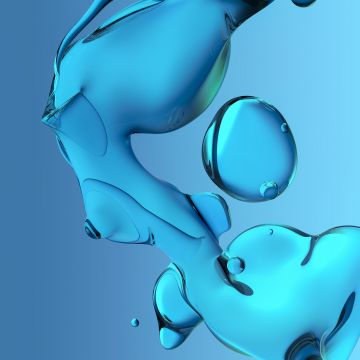 Glossy, Fluidic, Gradient background, Blue background