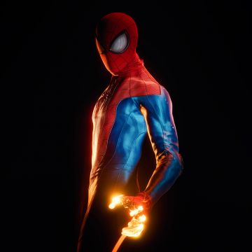 Spider-Man: Miles Morales, PlayStation 4, PlayStation 5, Marvel Comics, Black background, AMOLED, Spiderman