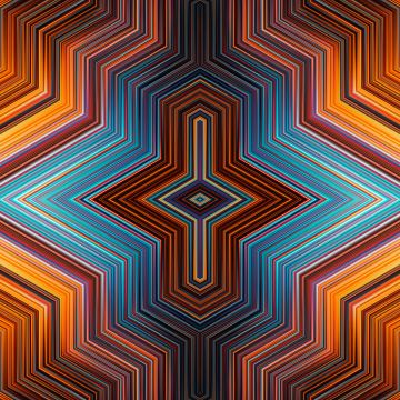 Kaleidoscope, Symmetry, Geometric, Colorful, Lines, 5K