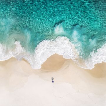 Beach, iOS 10, Aerial view, Ocean, Stock