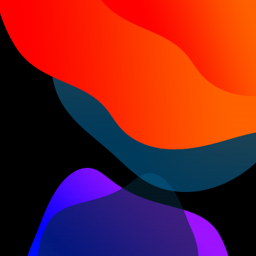 iOS 13, Multicolor, Stock, Black background