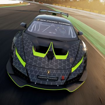 Lamborghini Huracán Super Trofeo EVO2, Lamborghini Squadra Corse, Lamborghini Esports, Race cars, Race track, 2022