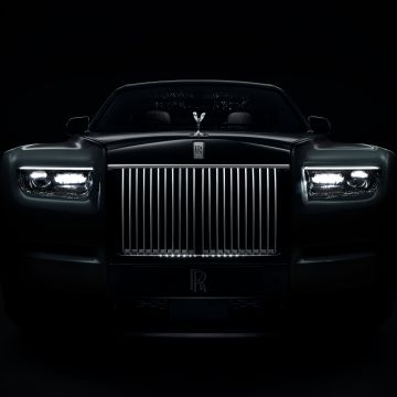Rolls-Royce Phantom Series II, Black cars, Black background, 2022, 5K, 8K