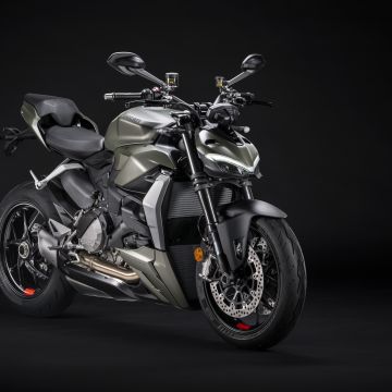 Ducati Streetfighter V2, Storm Green, Sports bikes, Dark background, 2022, 5K, 8K